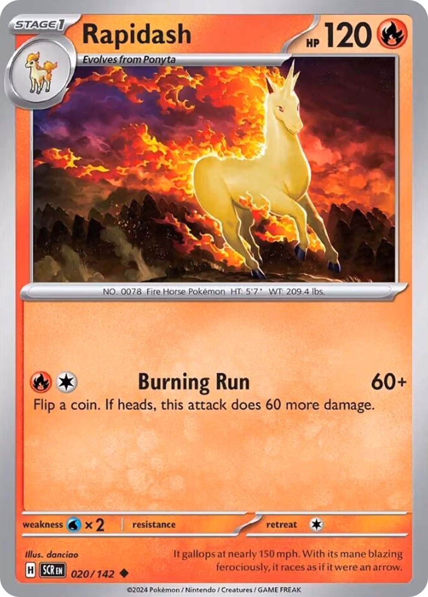 Rapidash 20/142 Pokemon card