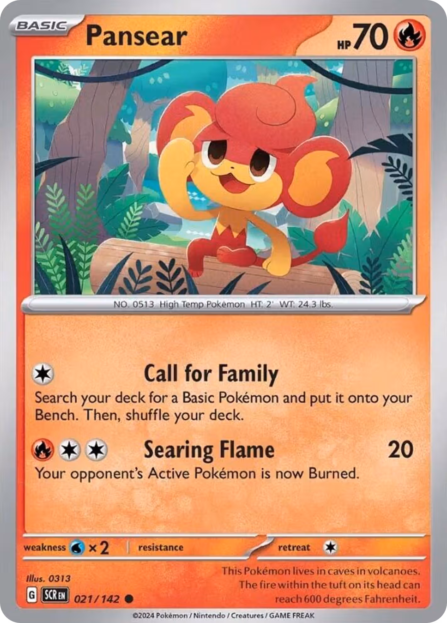 Pansear 21/142 Pokemon card