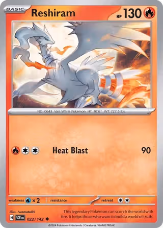 Reshiram 22/142 Pokemon card