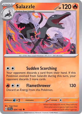 Salazzle 24/142 Pokemon card