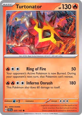 Turtonator 25/142 Pokemon card