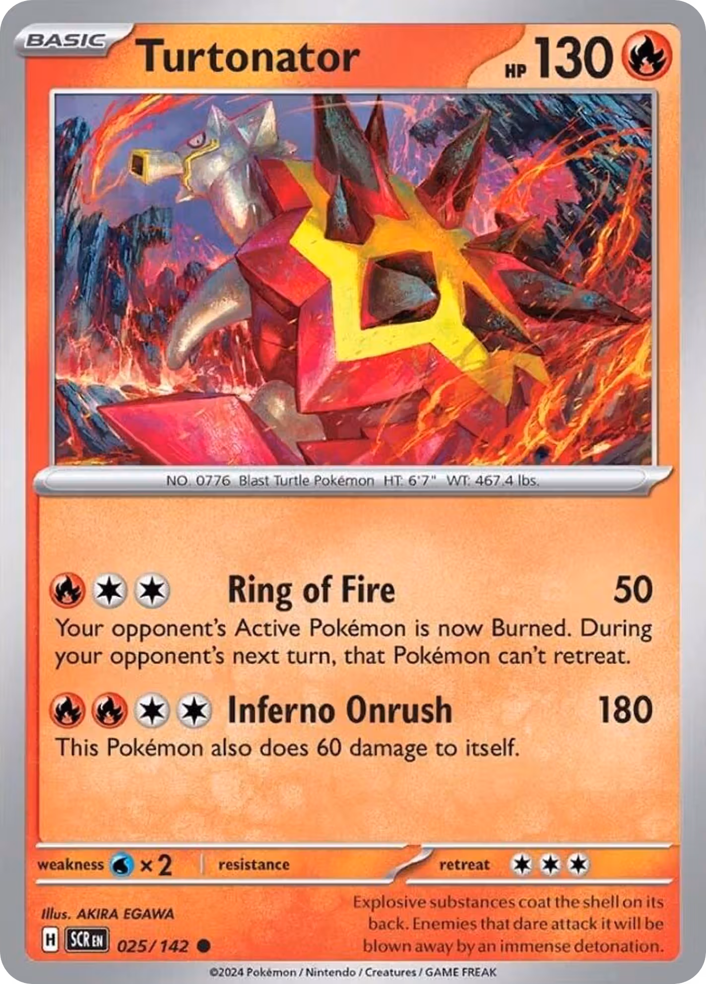 Turtonator 25/142 Pokemon card