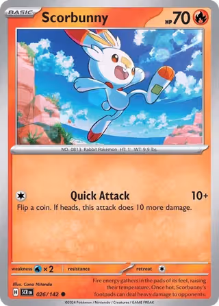 Scorbunny 26/142 Pokemon card