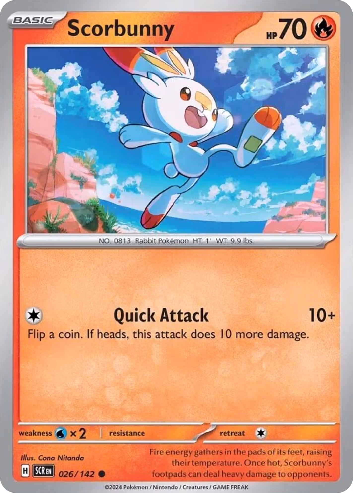 Scorbunny 26/142 Pokemon card