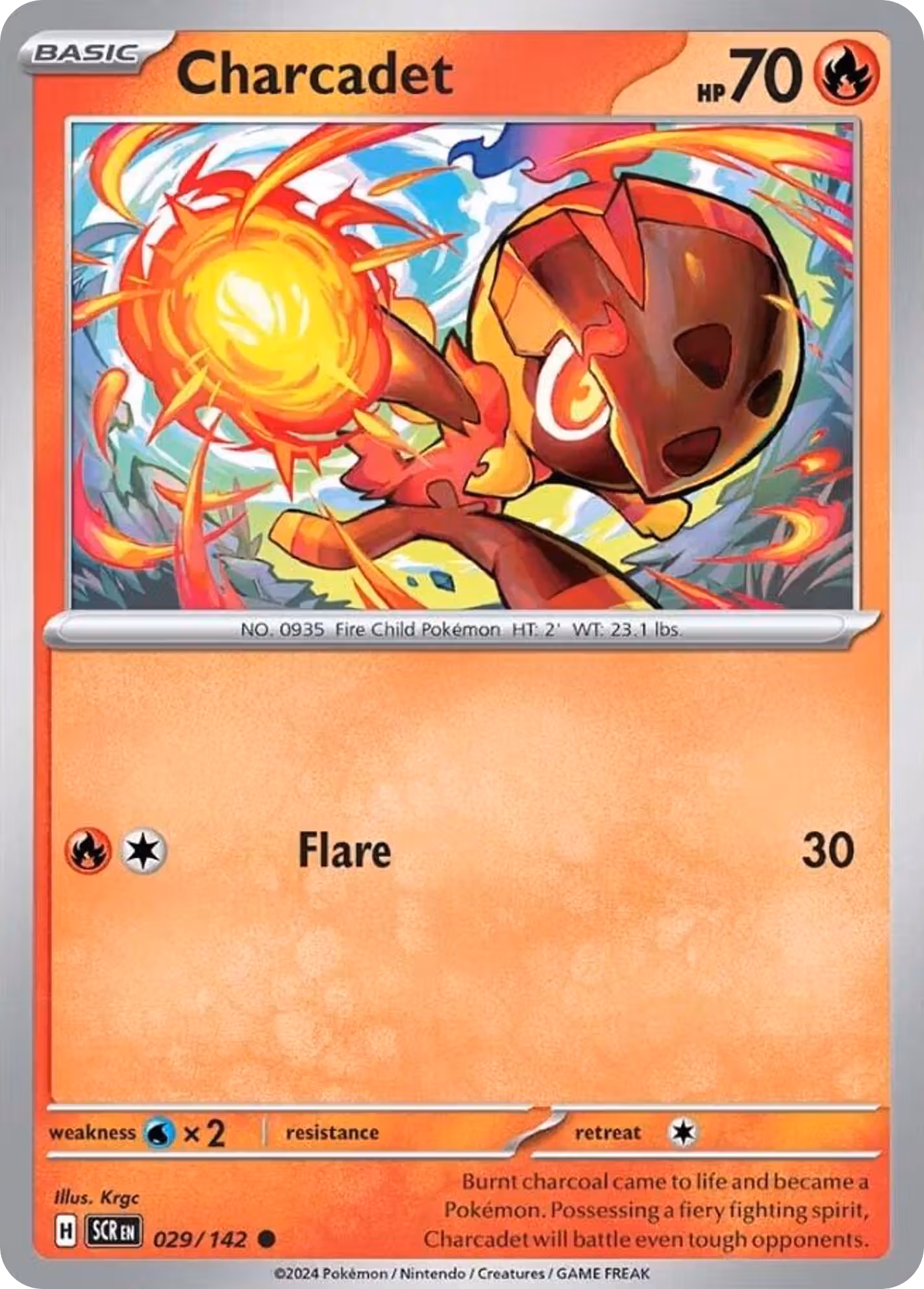 Charcadet 29/142 Pokemon card