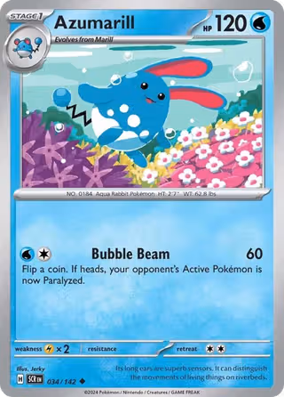 Azumarill 34/142 Pokemon card