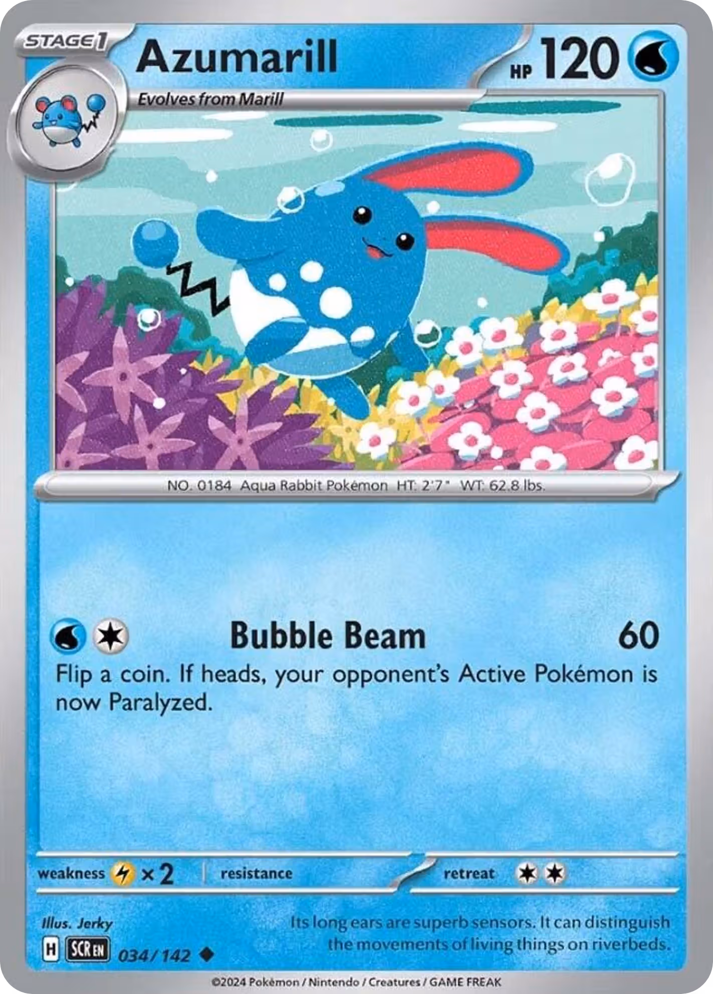 Azumarill 34/142 Pokemon card