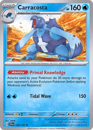Carracosta 38/142 Pokemon card