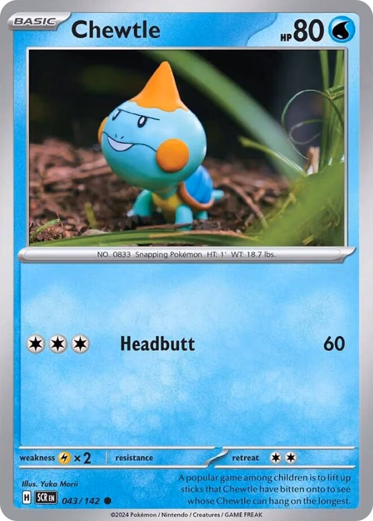 Chewtle 43/142 Pokemon card