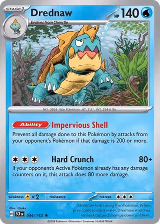 Drednaw 44/142 Pokemon card