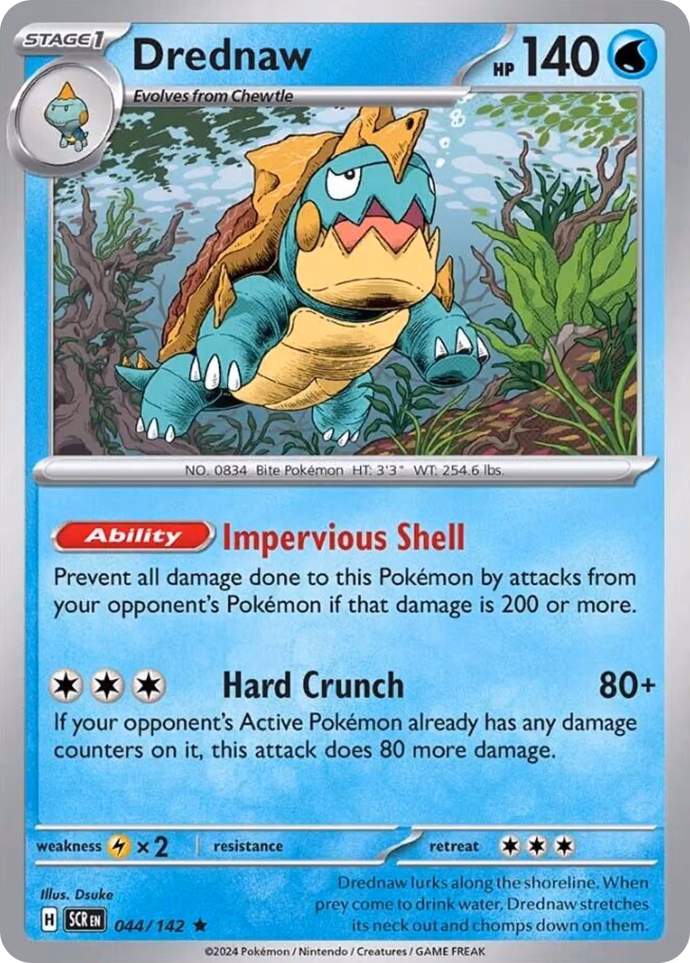 Drednaw 44/142 Pokemon card