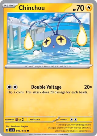 Chinchou 48/142 Pokemon card
