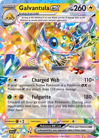 Galvantula ex 51/142 Pokemon card