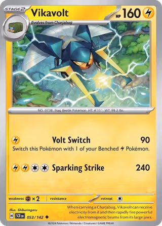 Vikavolt 53/142 Pokemon card