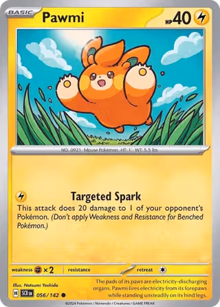 Pawmi 56/142 Pokemon card