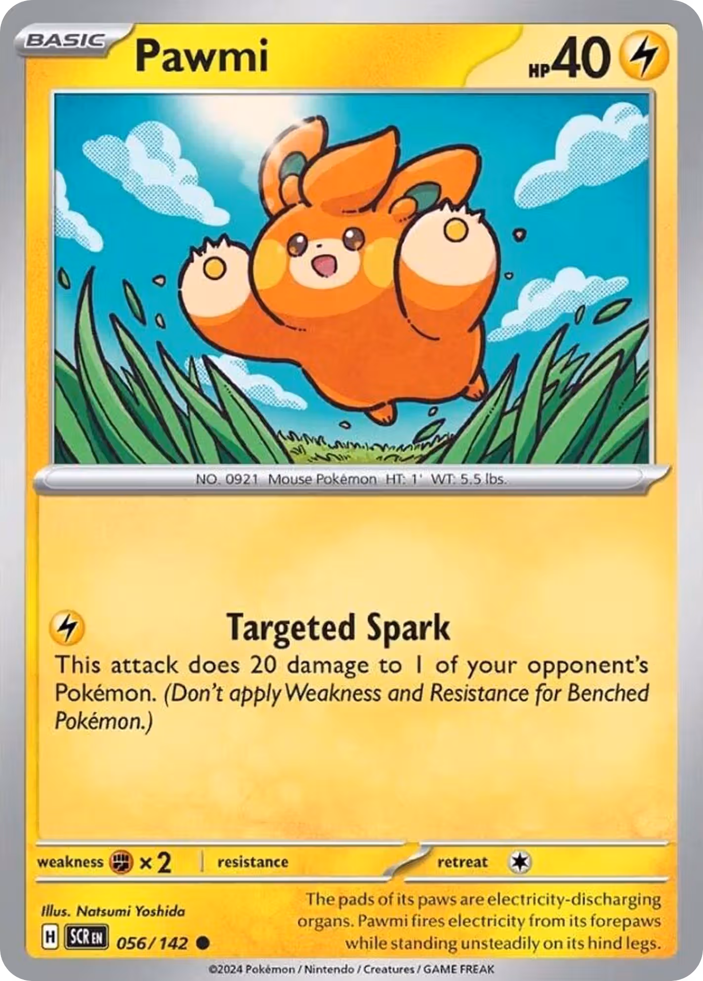 Pawmi 56/142 Pokemon card