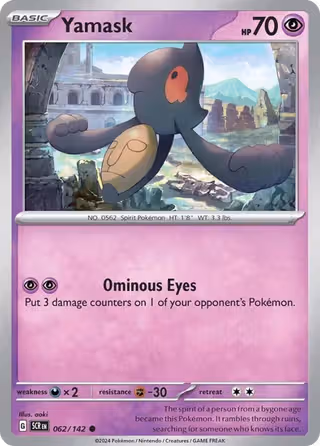 Yamask 62/142 Pokemon card
