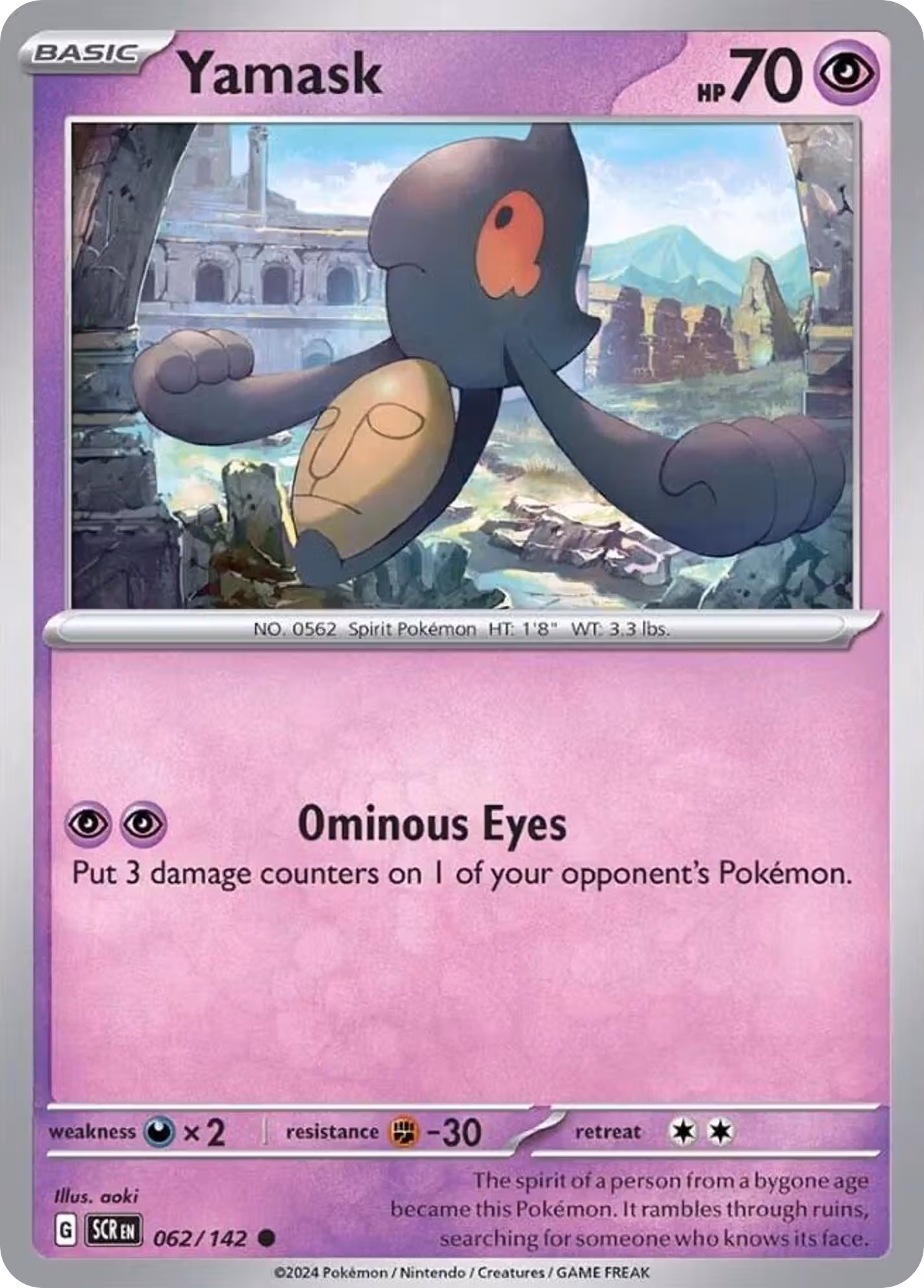Yamask 62/142 Pokemon card