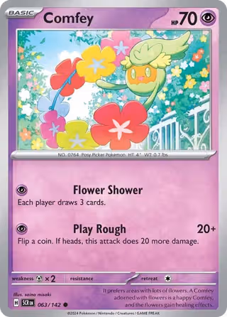 Comfey 63/142 Pokemon card