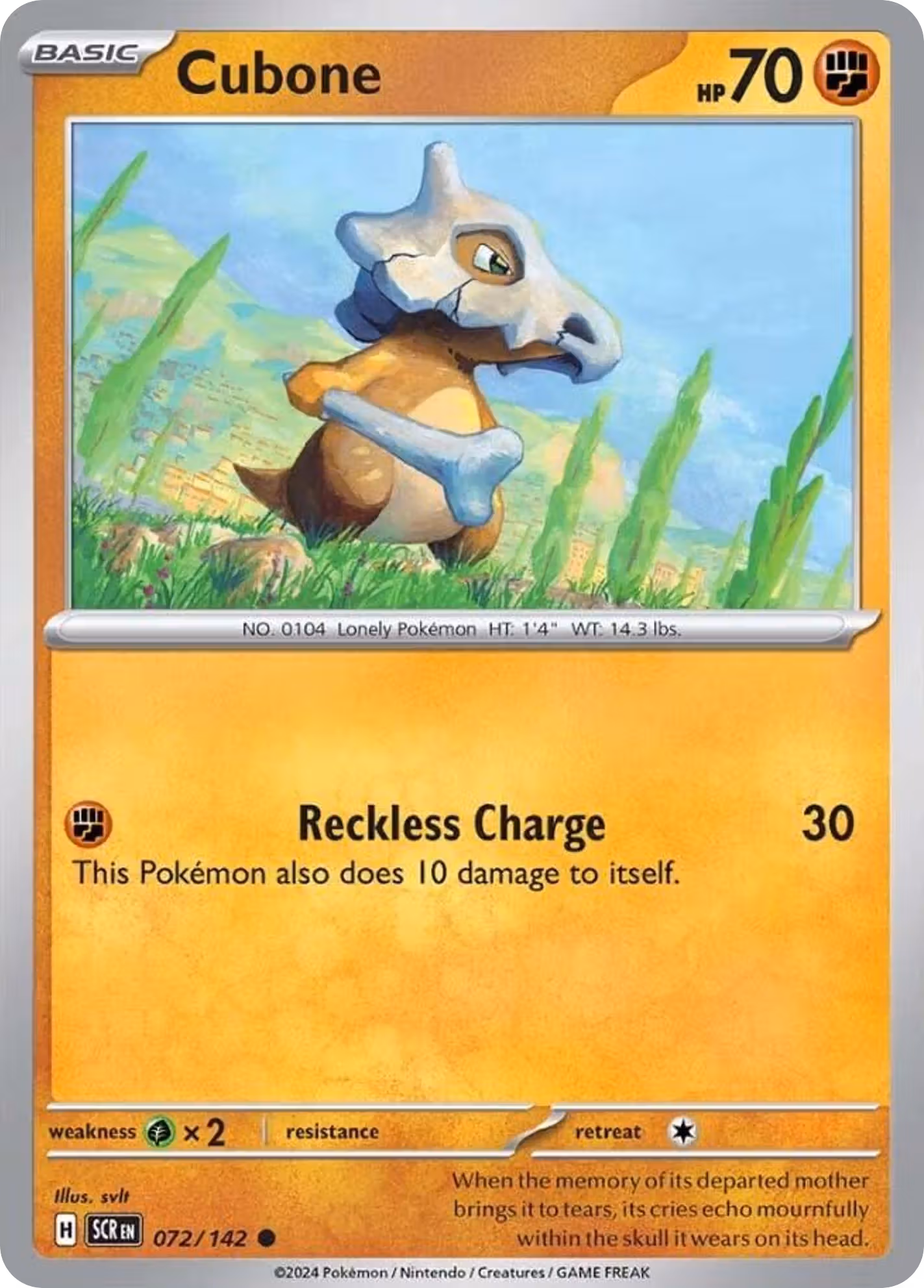 Cubone 72/142 Pokemon card