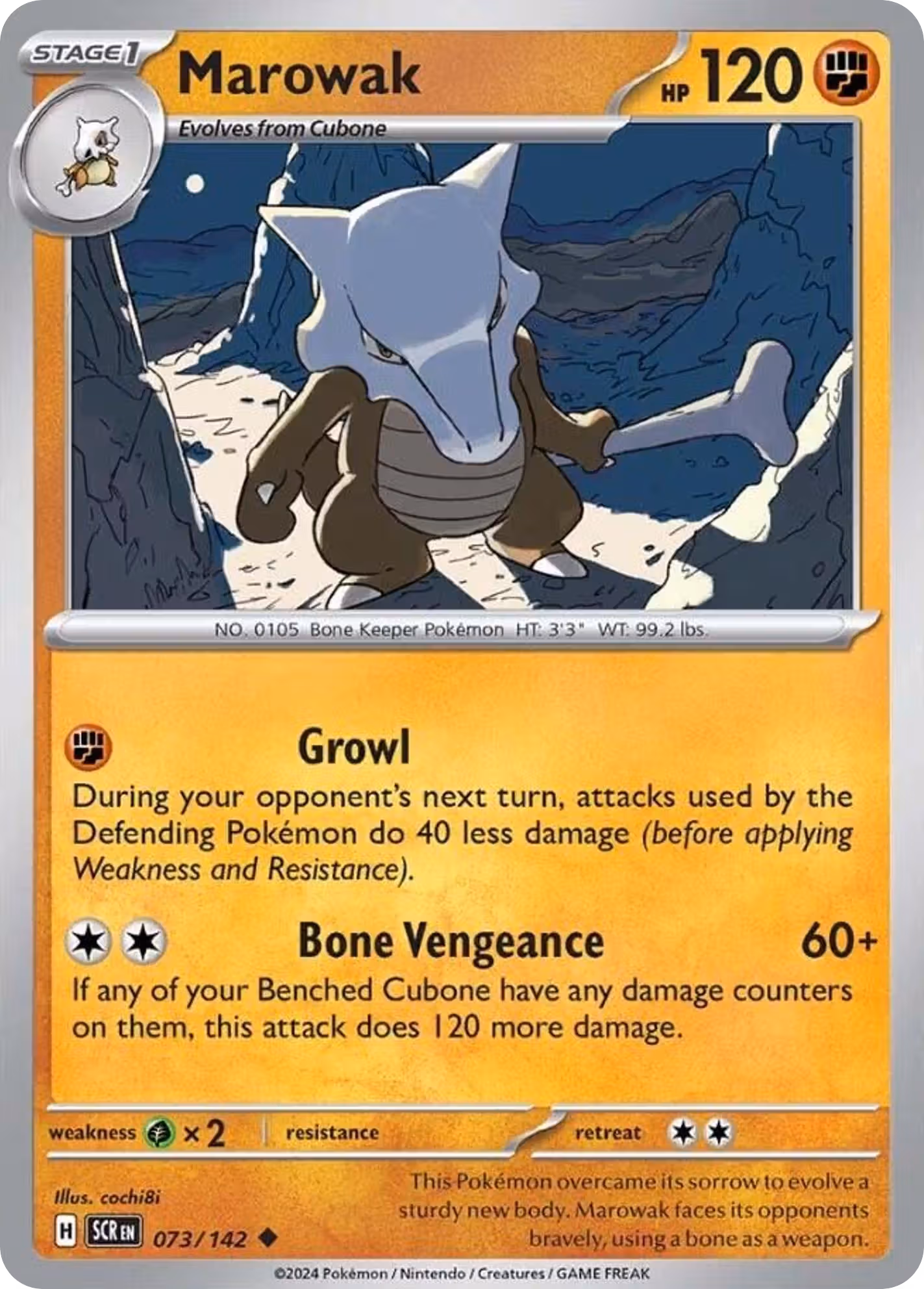 Marowak 73/142 Pokemon card
