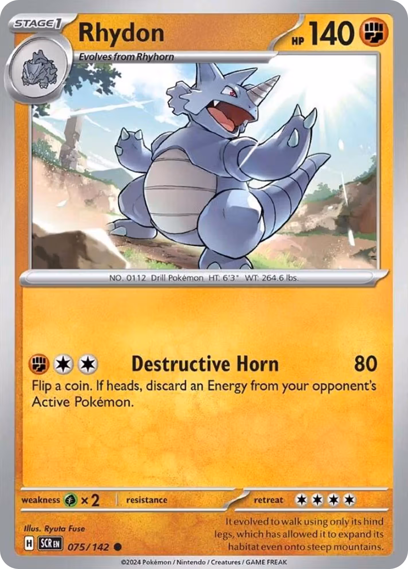 Rhydon 75/142 Pokemon card