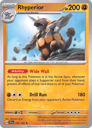 Rhyperior 76/142 Pokemon card