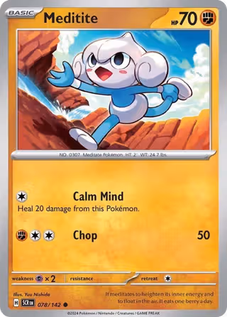 Meditite 78/142 Pokemon card
