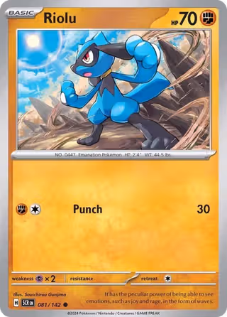 Riolu 81/142 Pokemon card
