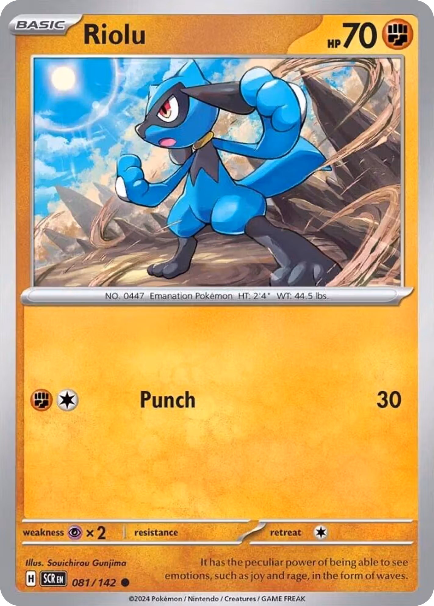Riolu 81/142 Pokemon card