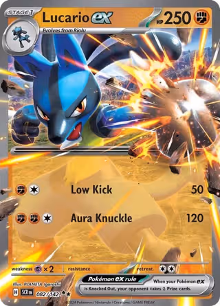 Lucario ex 82/142 Pokemon card