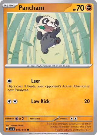 Pancham 85/142 Pokemon card
