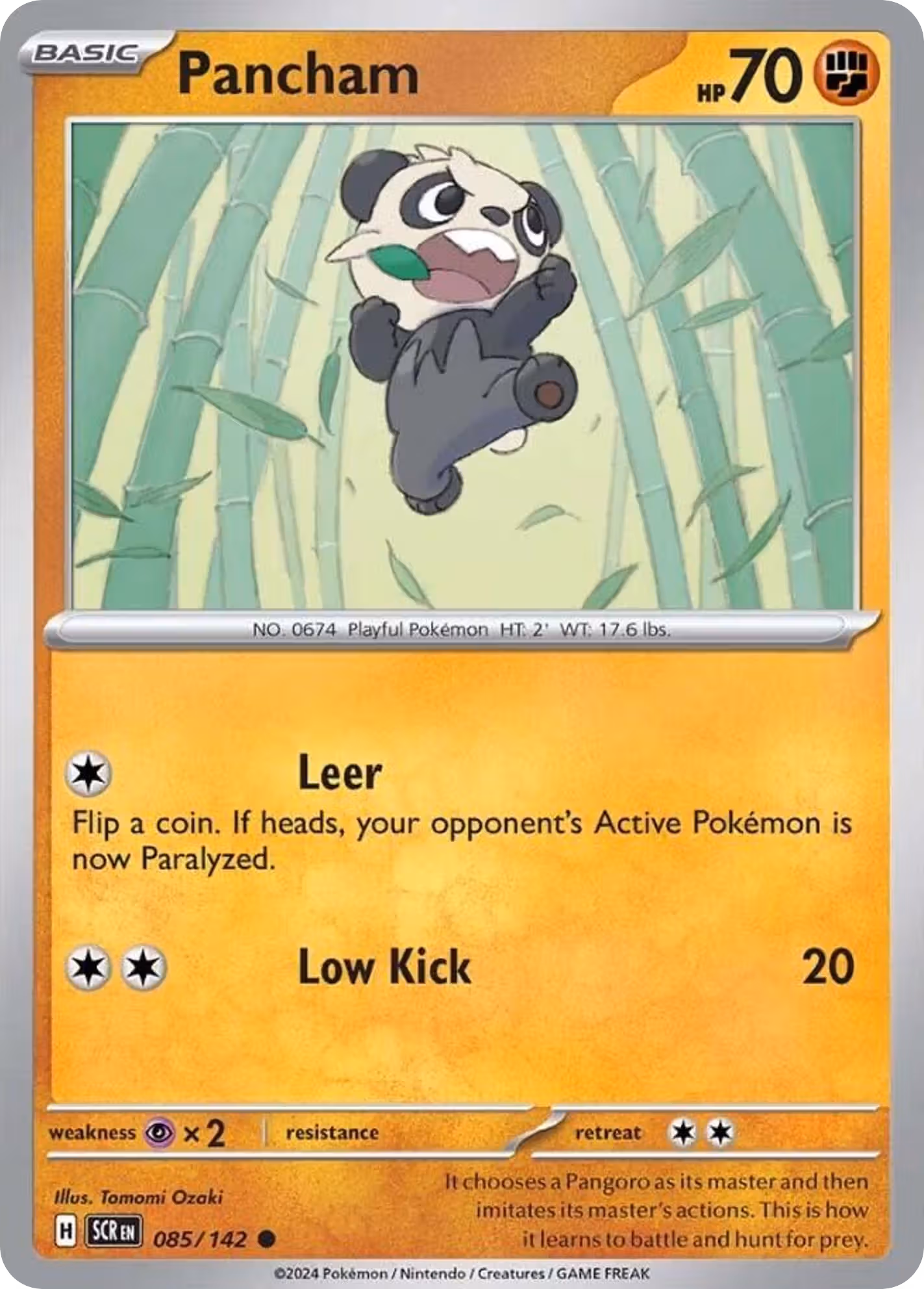 Pancham 85/142 Pokemon card
