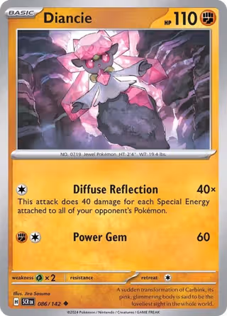 Diancie 86/142 Pokemon card