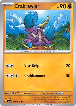 Crabrawler 87/142 Pokemon card