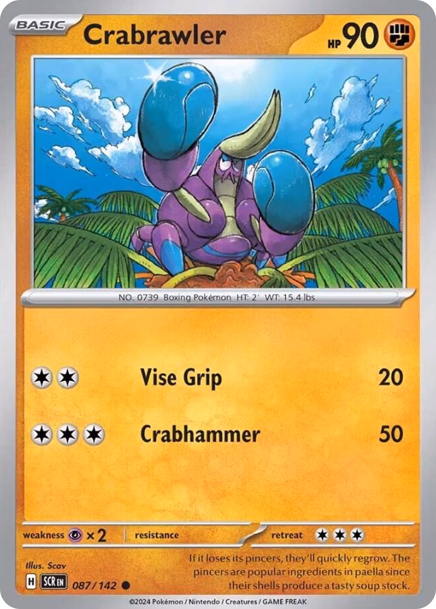 Crabrawler 87/142 Pokemon card