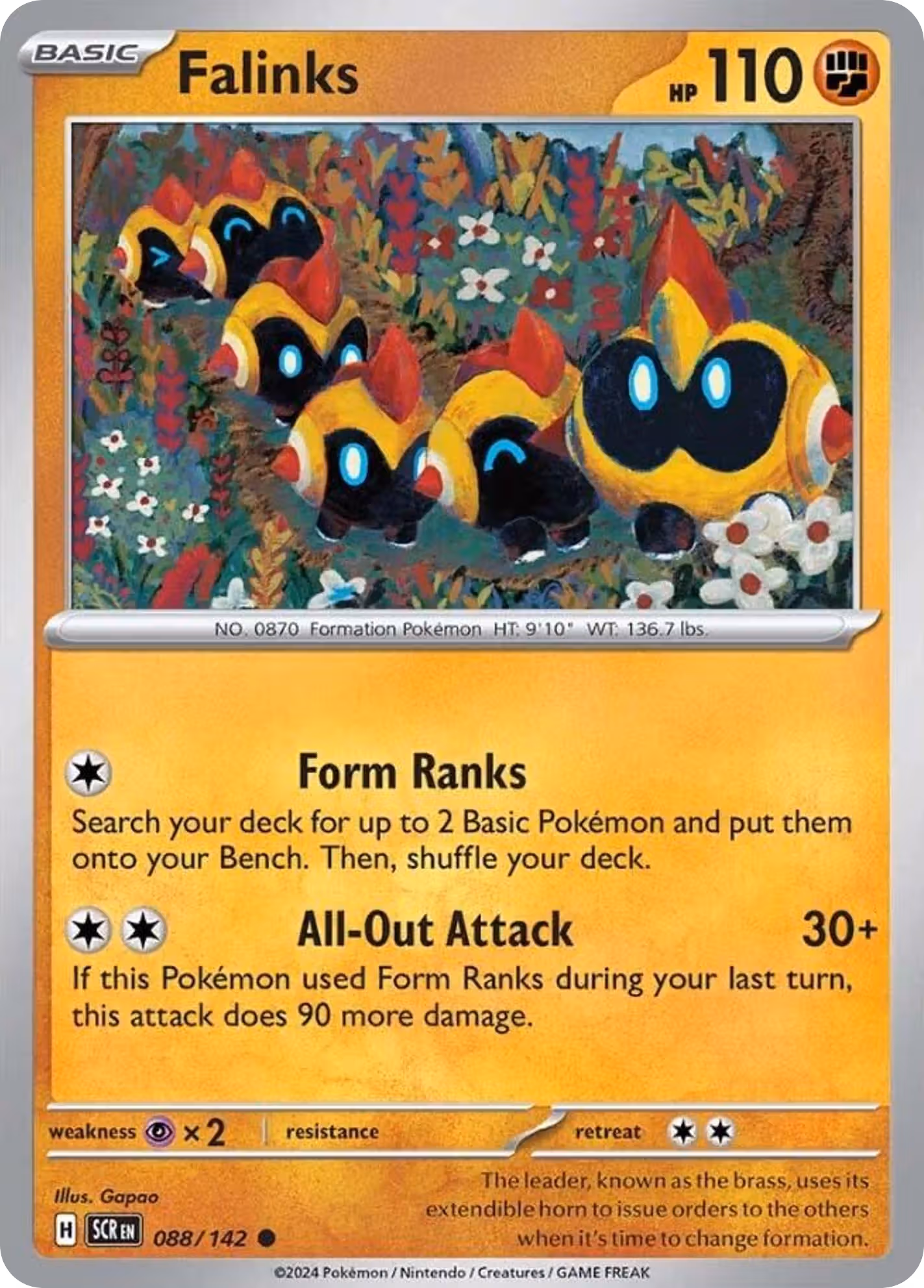 Falinks 88/142 Pokemon card