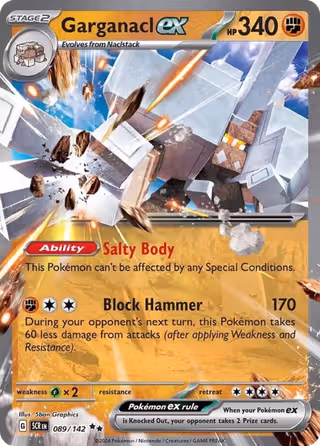 Garganacl ex 89/142 Pokemon card