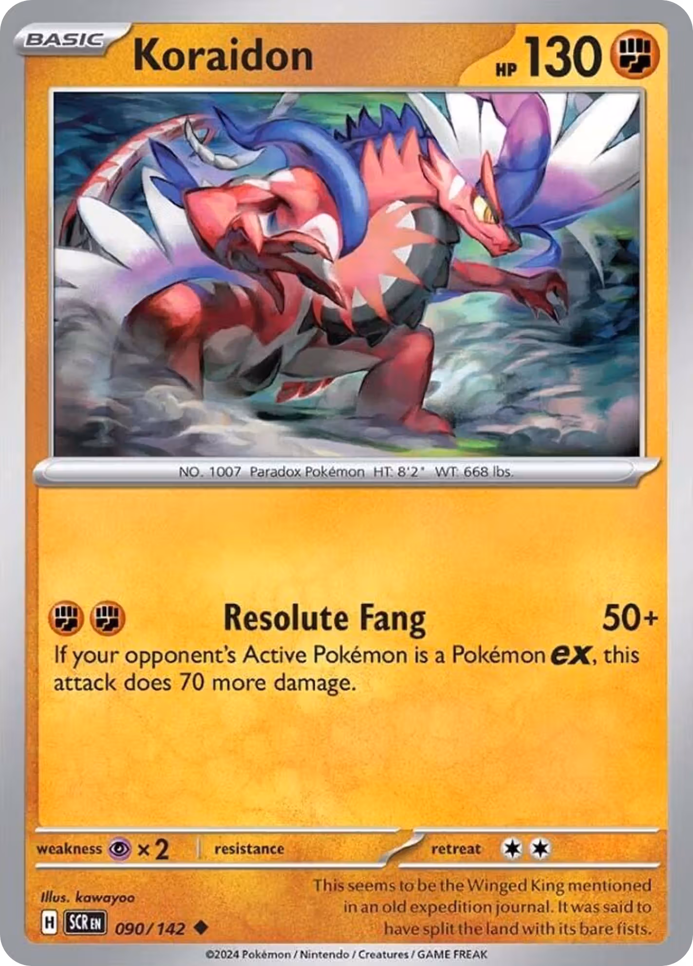 Koraidon 90/142 Pokemon card