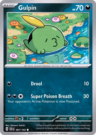 Gulpin 91/142 Pokemon card