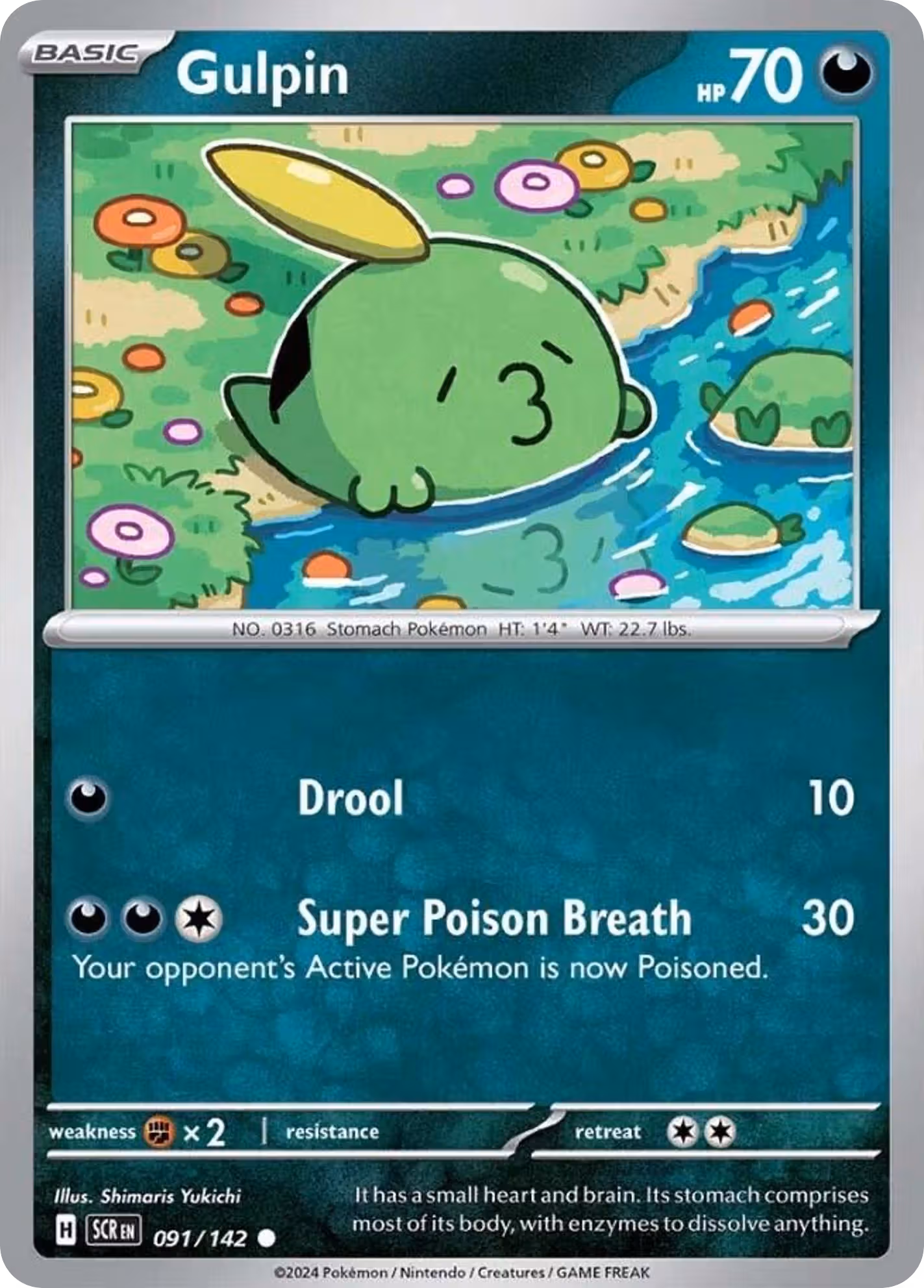 Gulpin 91/142 Pokemon card
