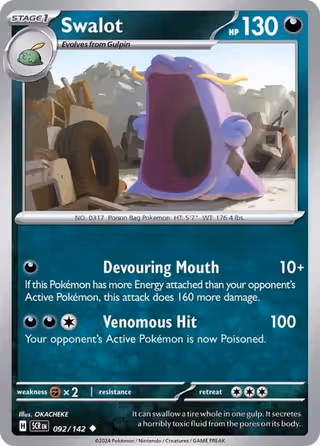 Swalot 92/142 Pokemon card