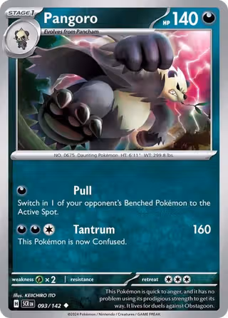 Pangoro 93/142 Pokemon card