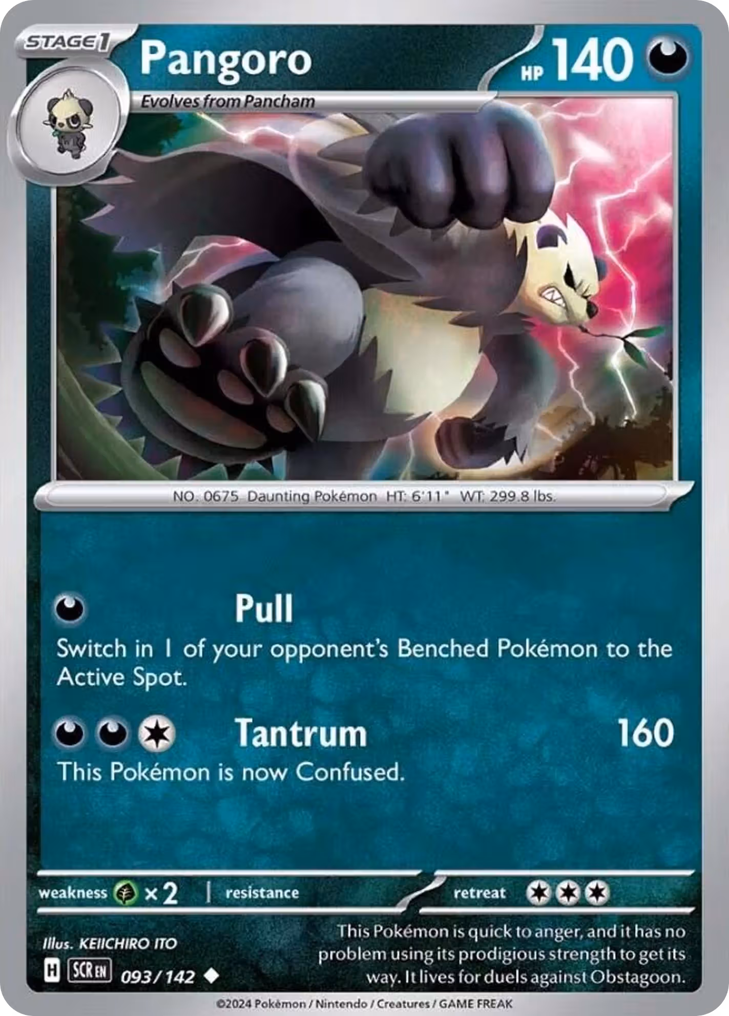 Pangoro 93/142 Pokemon card