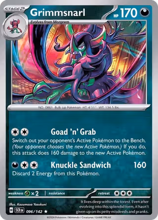 Grimmsnarl 96/142 Pokemon card