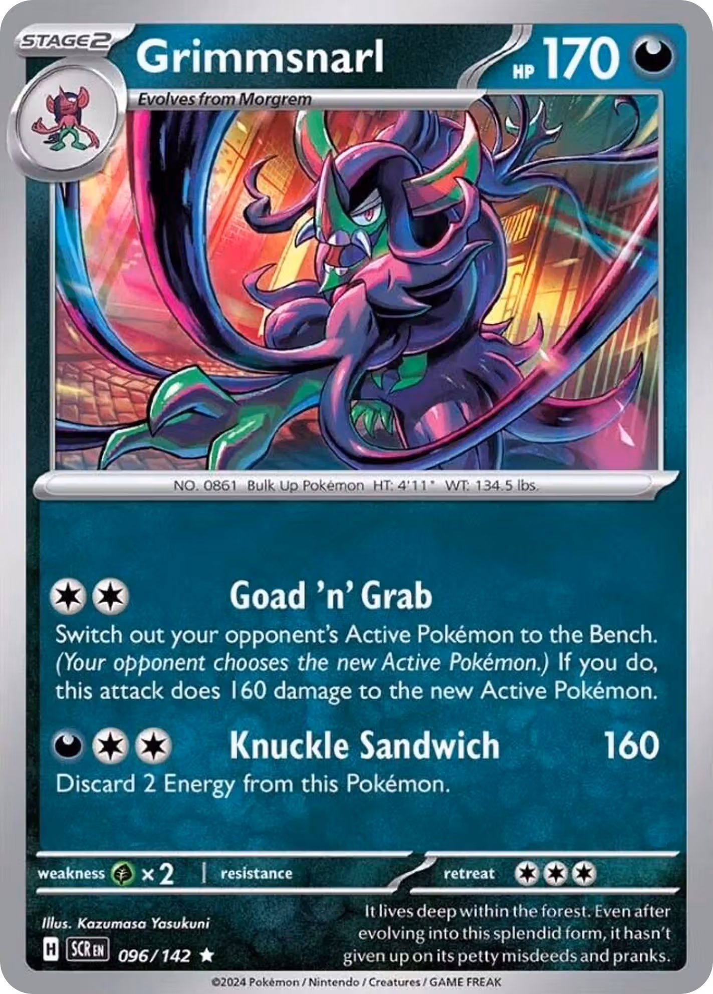Grimmsnarl 96/142 Pokemon card