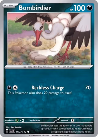 Bombirdier 97/142 Pokemon card