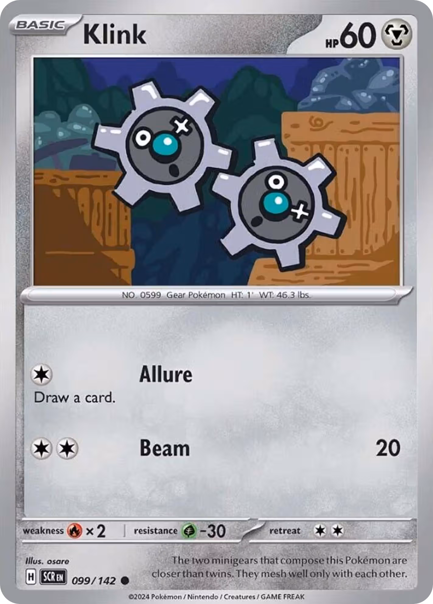 Klink 99/142 Pokemon card
