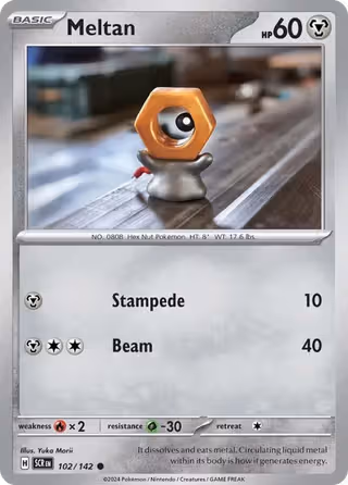 Meltan 102/142 Pokemon card