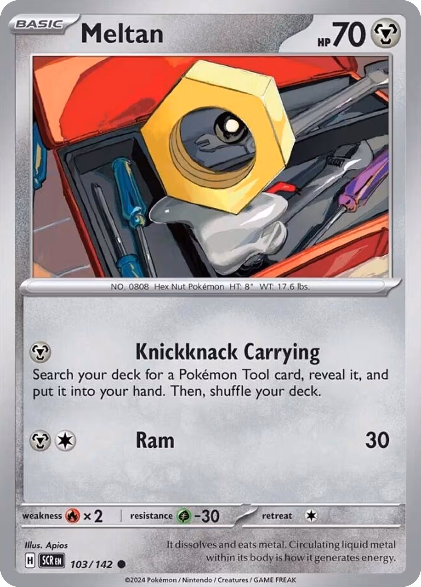 Meltan 103/142 Pokemon card